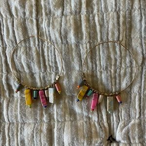 Colorful Beaded Hoop